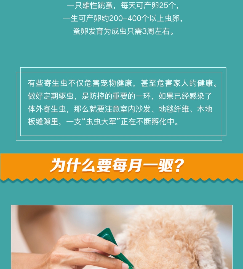 恩倍多 犬用体外驱虫 滴剂 适用15kg-30kg犬 2ml/1个月剂量