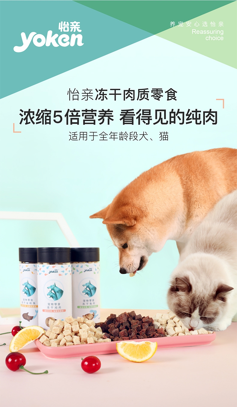 怡亲 冻干金枪鱼猫狗零食 90g 纯肉无添加 易消化