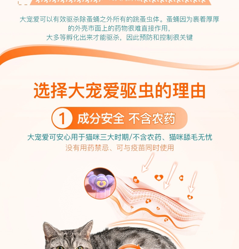 大宠爱 犬猫内外同驱 驱虫滴剂 2.5kg以下犬猫适用 15mg*3支盒装/3个月剂量 美国进口